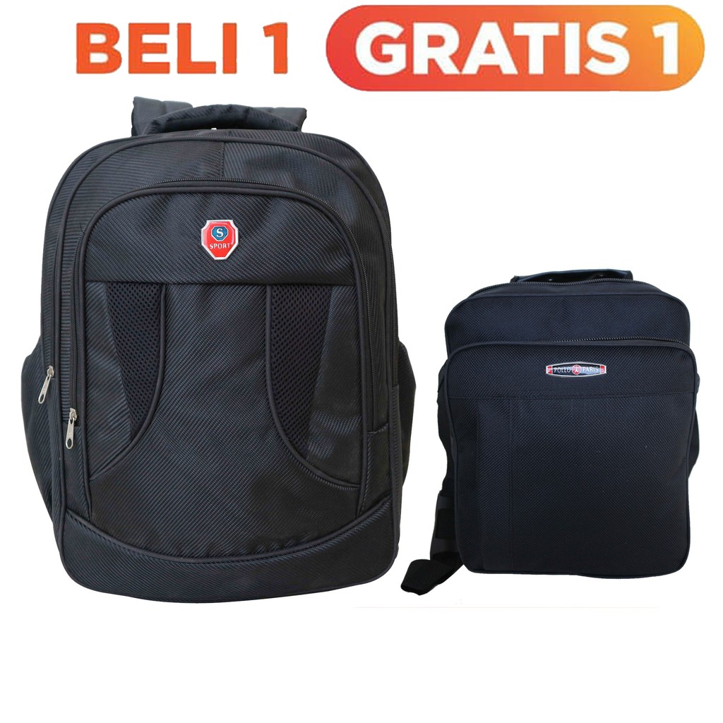 BELI 1 GRATIS 1 - RANSEL LAWSON TAS LAPTOP KERJA FORMAL FREE SELEMPANG LANDON BESAR TAS KANTOR