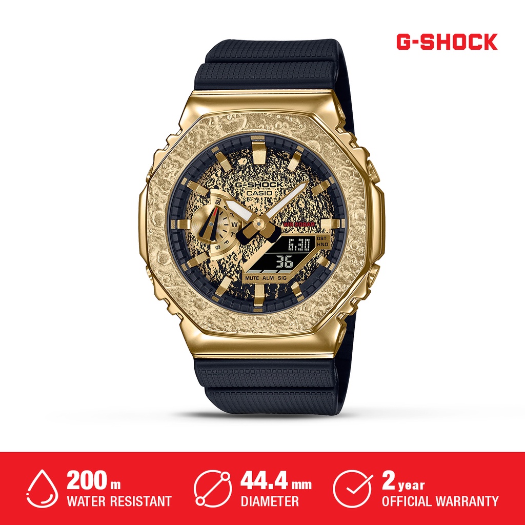 Casio G-Shock Moon Gold Jam Tangan Pria Analog Digital Original GM-2100MG-1ADR