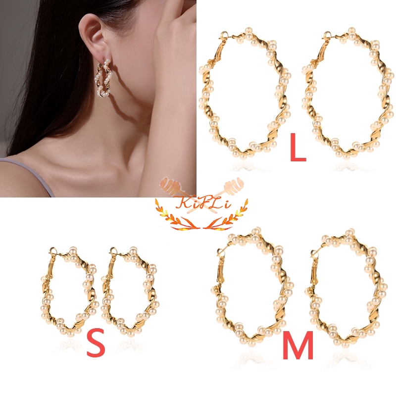 Logam Geometris, Lingkaran Besar Anting, Mutiara Anting ,Temperamen Perempuan