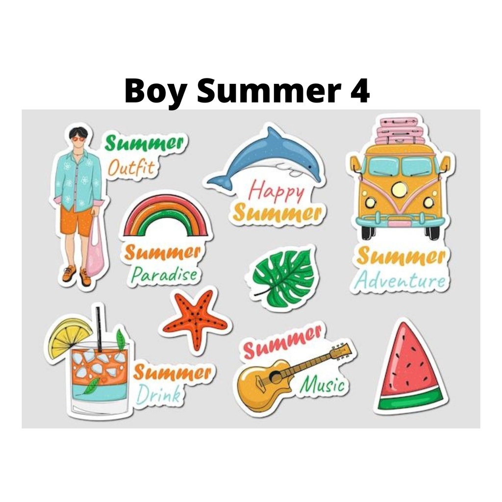 Sticker Boy Summer Sticker HP/ Laptop Aesthetic Murah Lucu