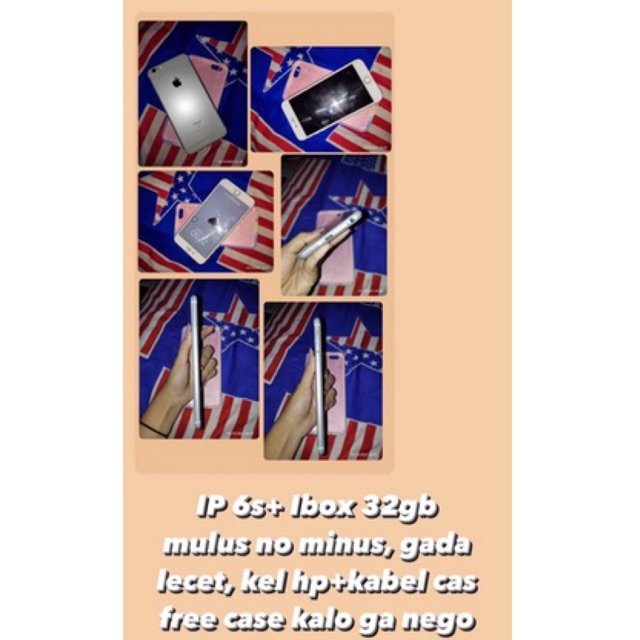 IPHONE 6s+ (Pemakaian Pribadi) 32GB ORIGINAL IBOX