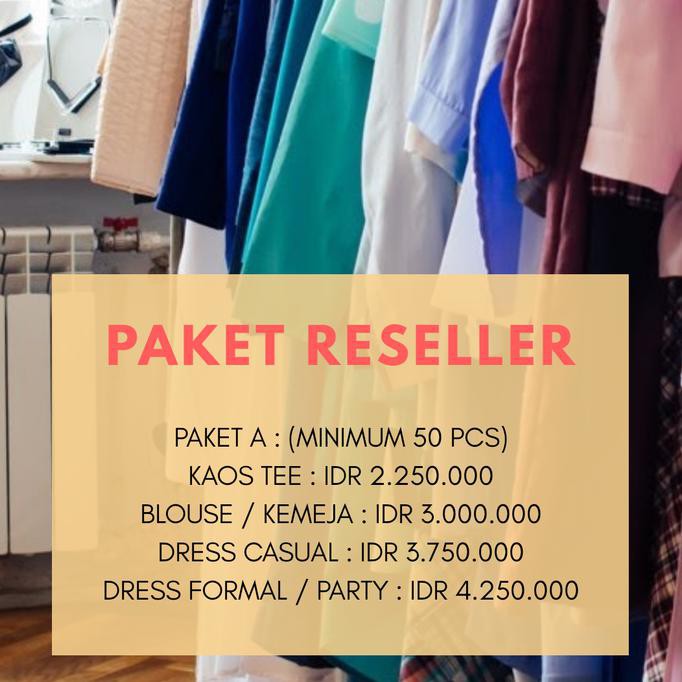 New Paket Reseller Usaha Baju Kaos Wanita Branded 100% Original 50pcs ON SALE