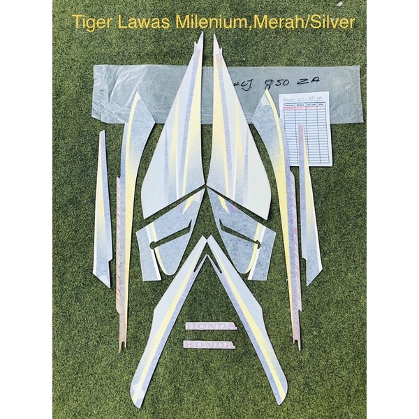 original nos striping honda tiger 2000 tilas lawas cw milenium millenium silver merah
