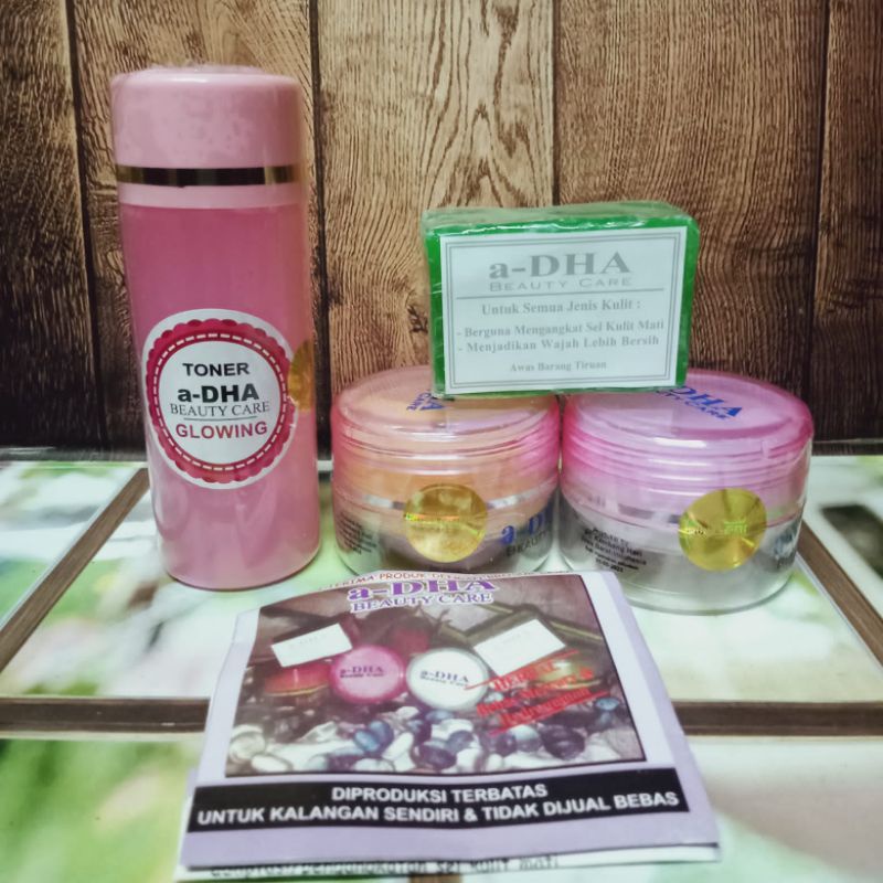 PAKET LENGKAP CREAM a DHA 4IN1 PINK,HIJAU // CREAM a DHA PAKET LENGKAP (SABUN + CREAM S/M +TONER)