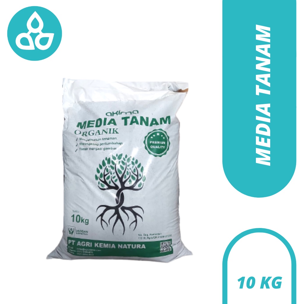 Media Tanam Organik Premium Tanah Subur Siap pakai Akima 10 Kg -  Khusu Gojek/Grab Instan atau Sameday