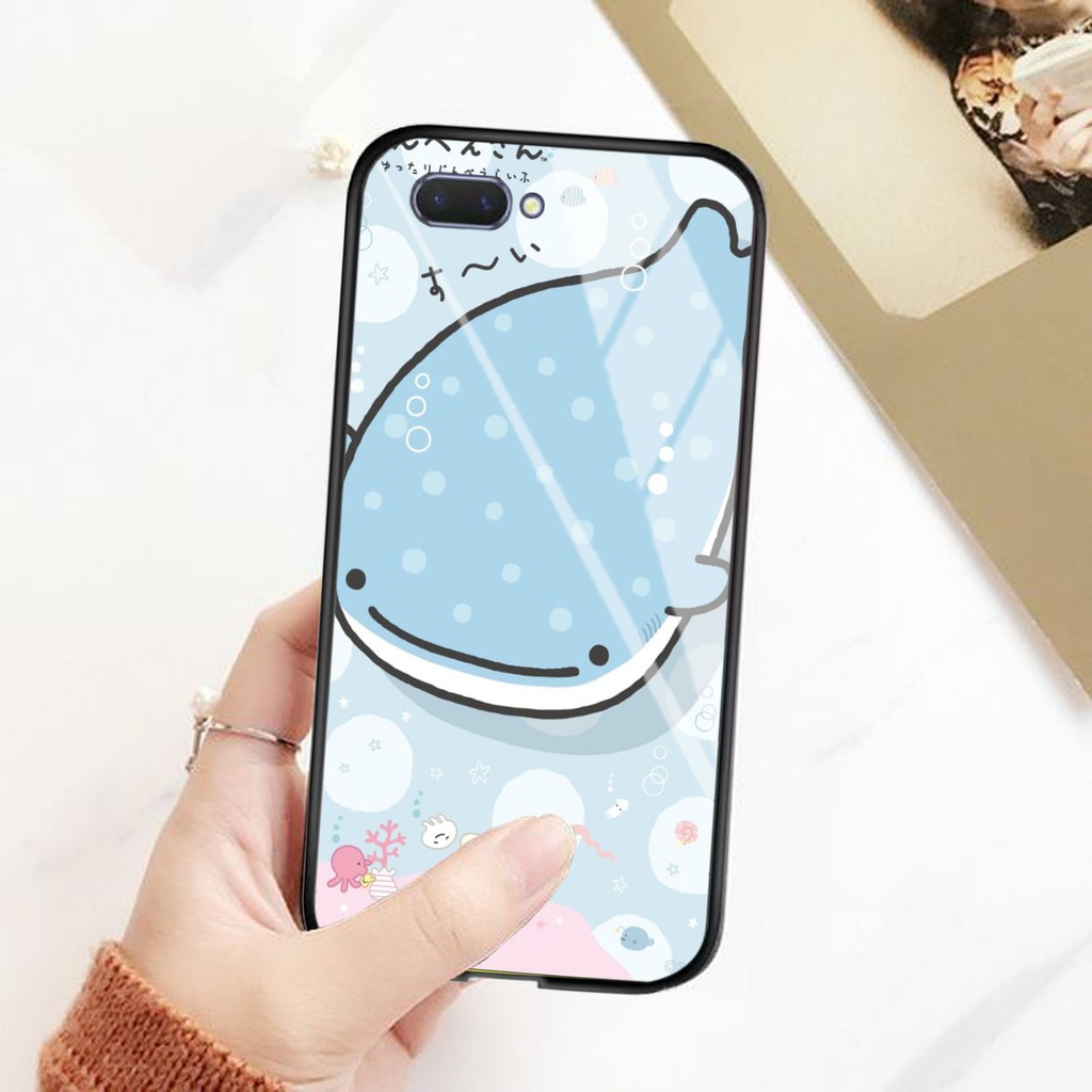 [K06] Case Glass Kaca  OPPO A37 A3S A5S A7 A71 A83 A3S A1K F1S F3 F5 F11 RENO 2F A5 A9 2020