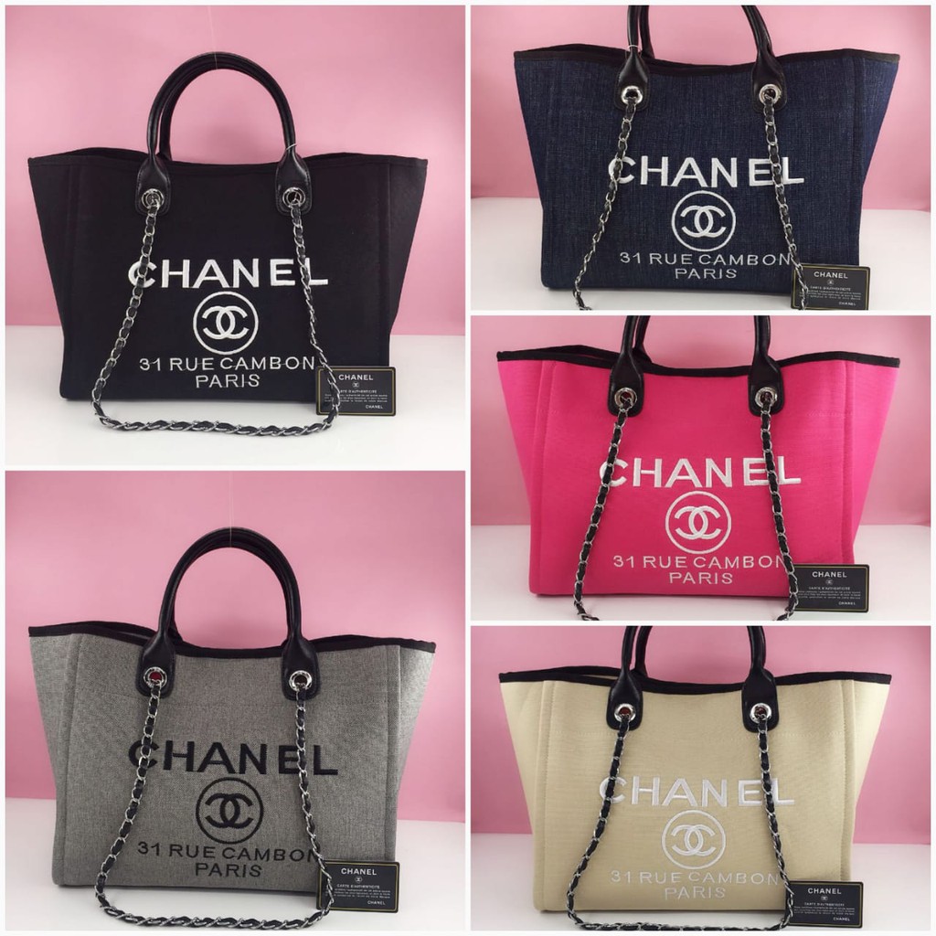 TAS IMPOR CHANEL CANVAS DEAUVILLE