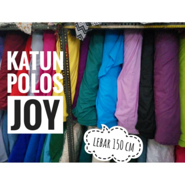 Kain katun polos joy premium