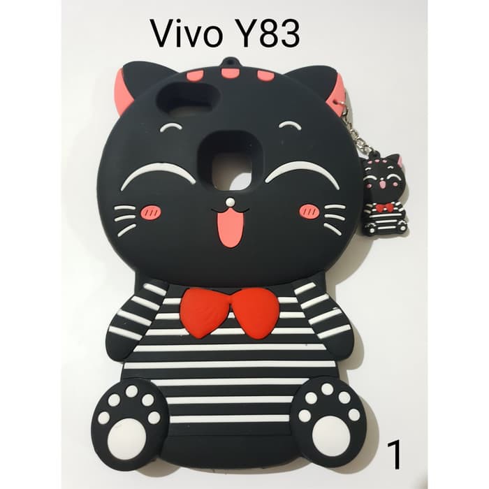 Silicon Case 3D Karakter For Vivo Y83 / Case Silicon Vivo Y83 Kucing Cat