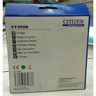 Alat Menghitung Kalkulator Citizen CT-555N 12 Digit Auto Replay Murah.