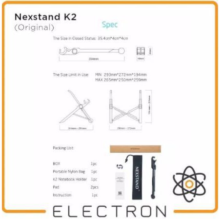 Nexstand K2 Ergonomic Adjustable Laptop Stand DJ Portable Folding