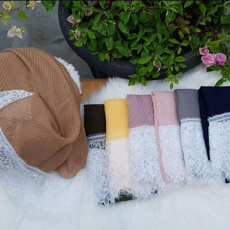 TERBARU!!!PASHMINA PLISKET RENDA/PASHMINA PRISKET RENDA CERUTY babydoll 200x75-4