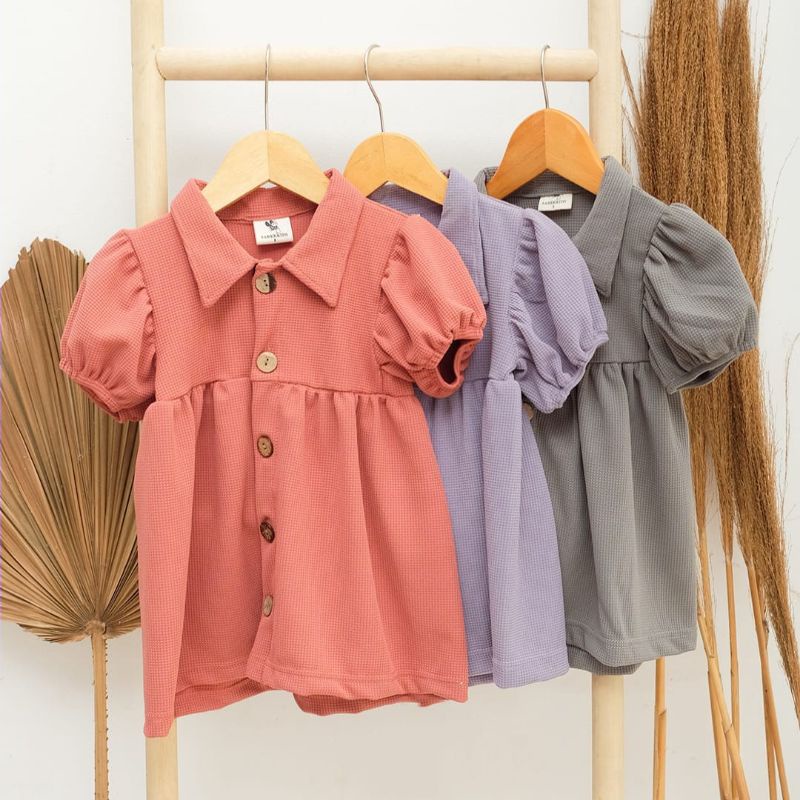 SEA DRESS waffle uniqlo dress anak perempuan