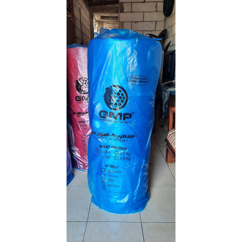 BubbleWrap Plastik Hitam Putih transparan Gelembung Pembungkus Barang packing 50 M x 125 CM