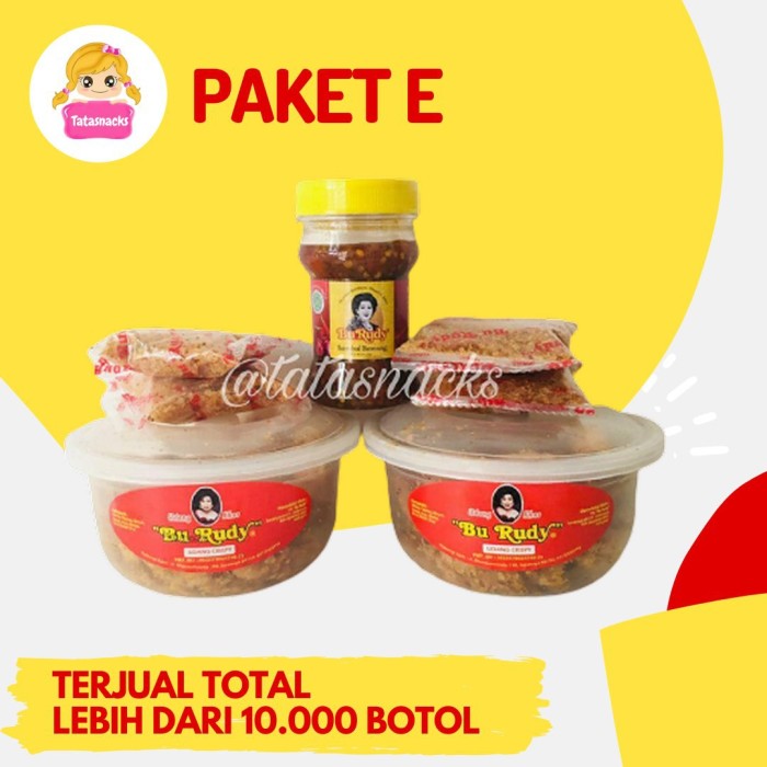 

Ready - Paket Sambal Bu Rudy E : 2 Udang + 1 Bawang