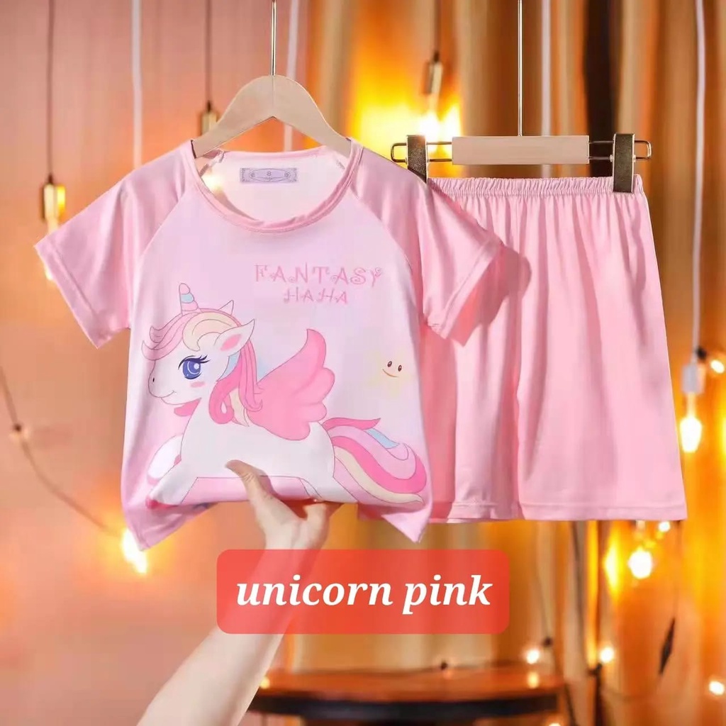 SETELAN SANTAI ANAK CEWEK COWOK BAJU TIDUR IMPOR MOTIF LUCU ADEM NYAMAN