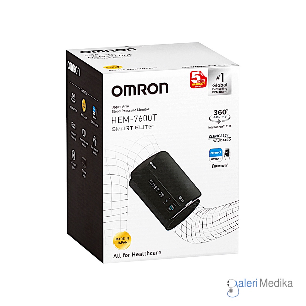 Omron HEM-7600T / 7600T / 7600 T - Tensimeter Digital Lengan Dengan Koneksi Bluetooth Made In Japan