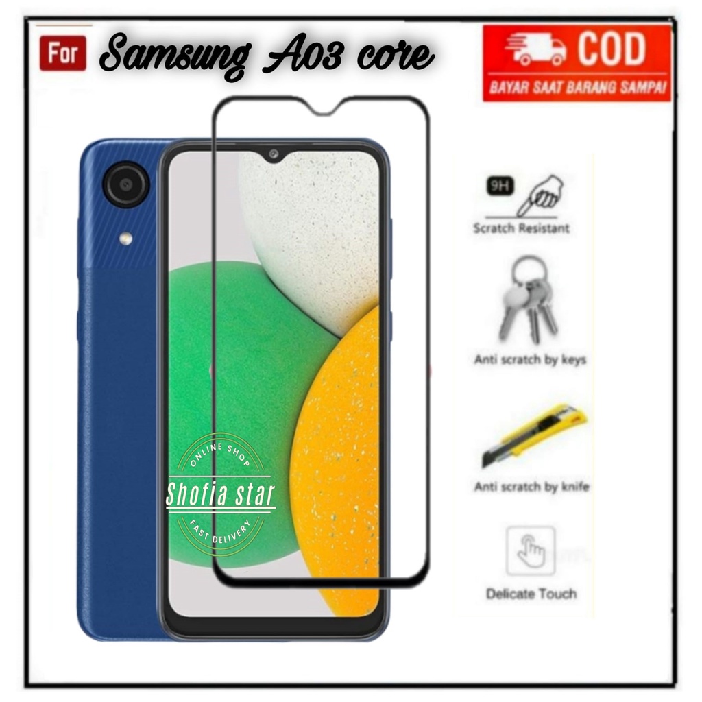 PROMO TEMPERED GLASS SAMSUNG AO3 CORE TG LAYAR ANTIGORES KACA FULL COVER