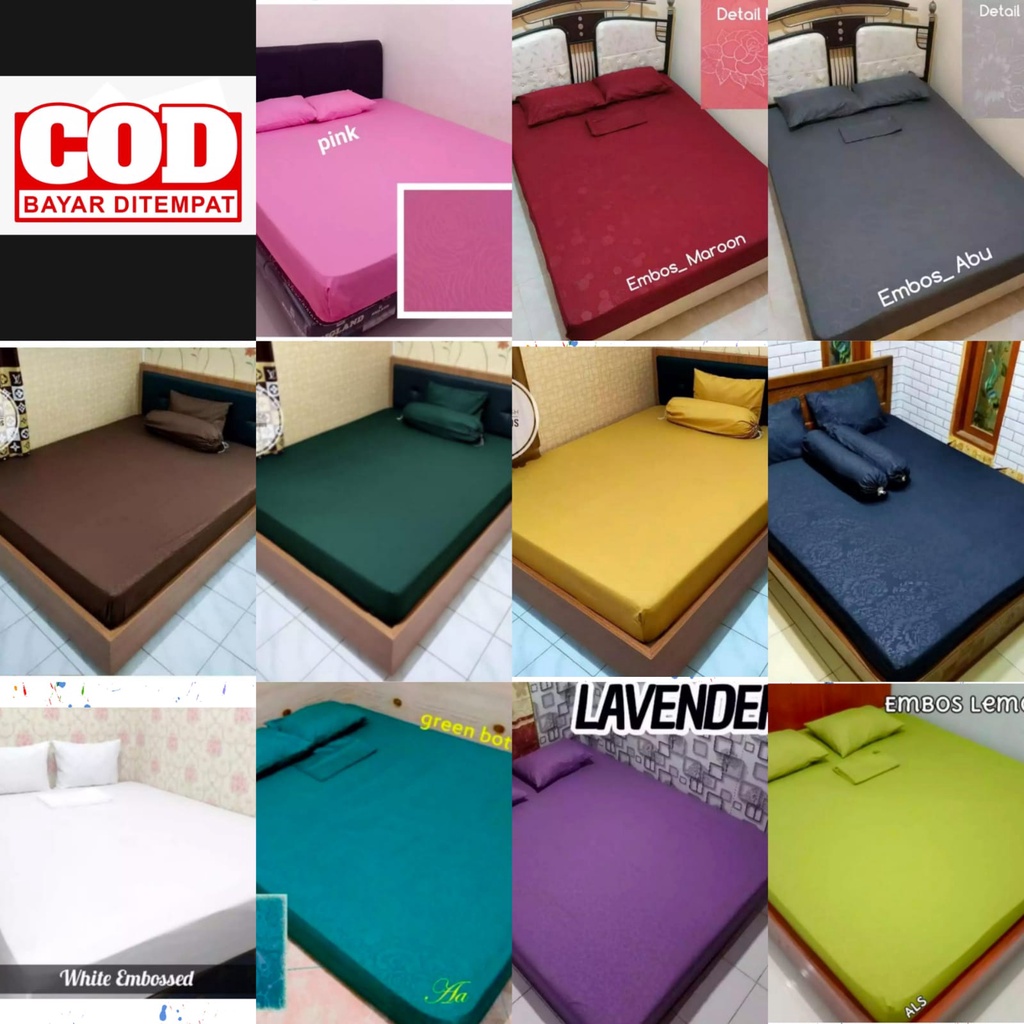 BARU - sprei polos /bonita ukuran 180x200 / Seprai Polos Embos Bahan Bonita murah