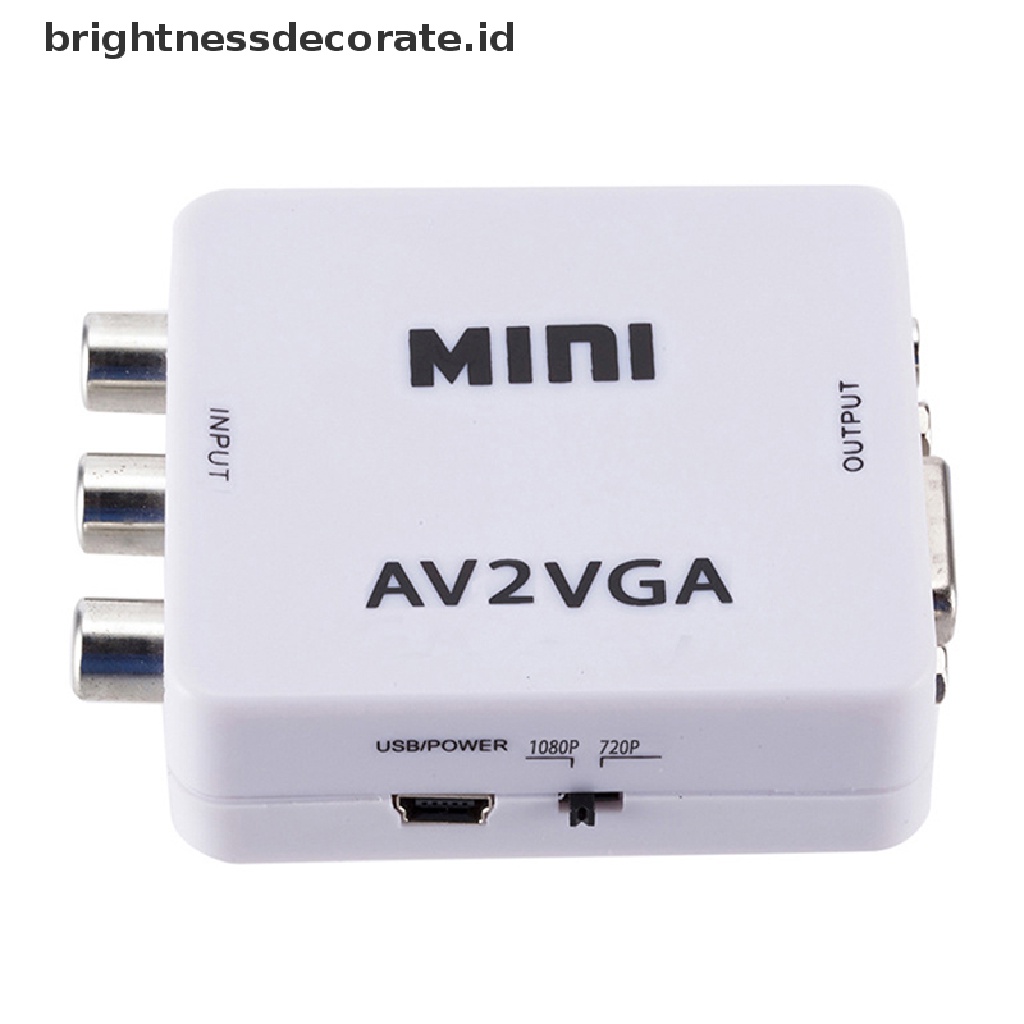 Adaptor Konverter Video Av Rca Ke Vga Hd 1080p