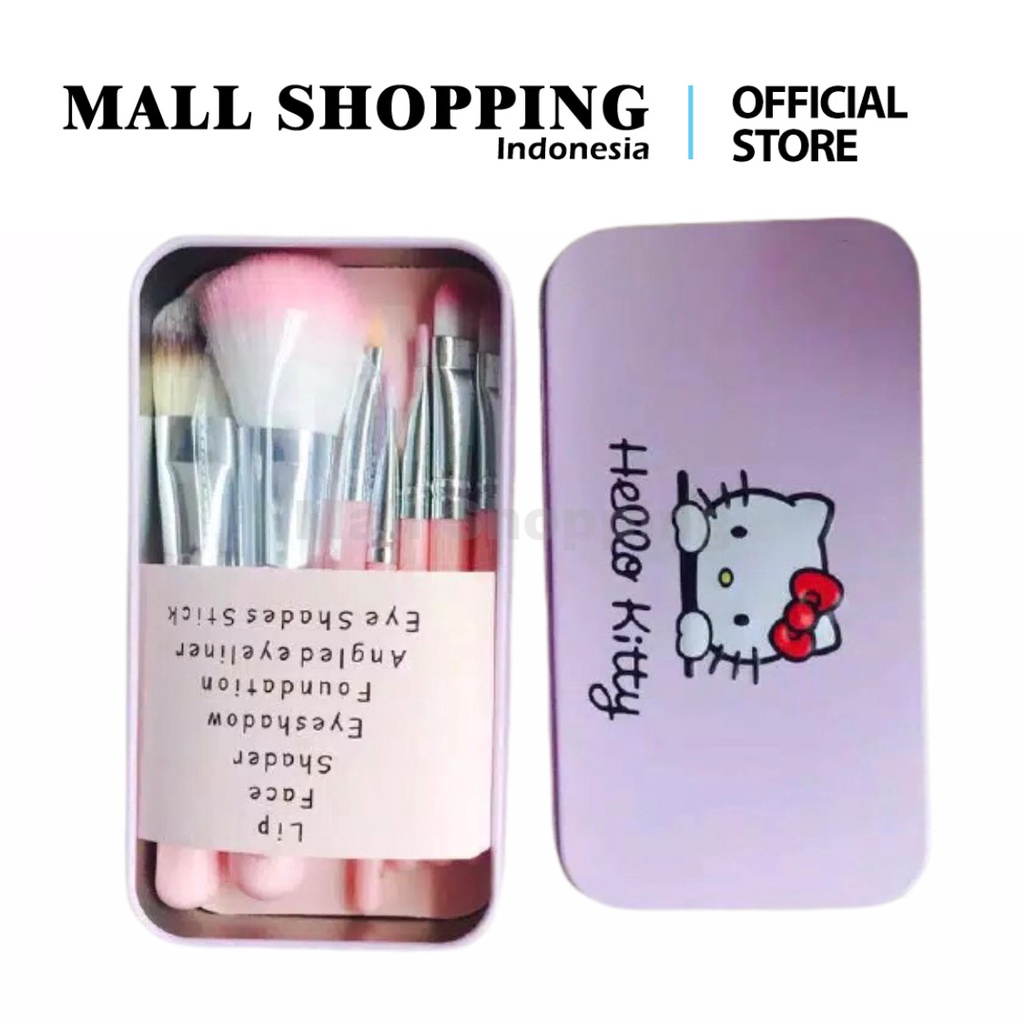 (COD) !! BRUSH MINI 7/8 SET ALAT KUAS BRUSH MAKE UP WANITA MALLSHOPPING