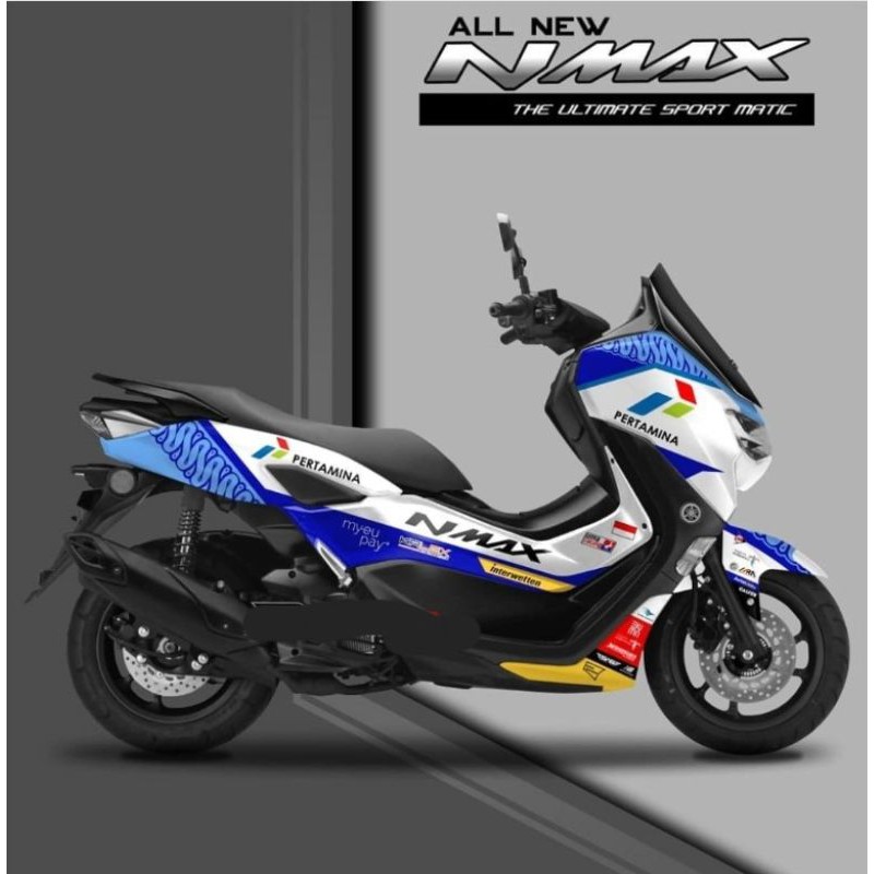 Stiker Decal New Yamaha NMAX motif Mandalika Racing