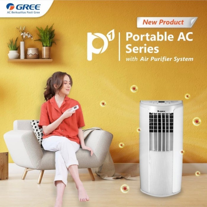 GREE AC Portable 1 PK with Air Purifier and Wifi Control GPC-09P1