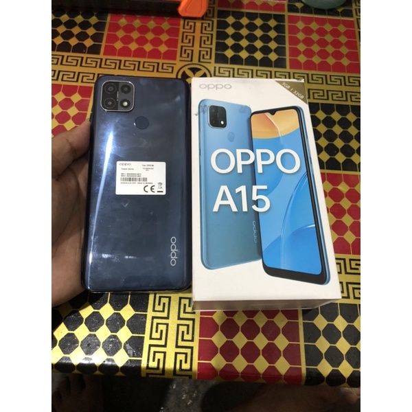 oppo a15 ram 3/32 second/seken mulus fullset