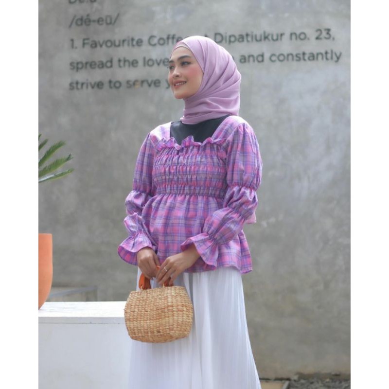 ANDIN TOP SQUERE- BLOUSE WANITA/BAJU GROSIRAN/KULAKAN/CROP TOP WANITA/ATASAN WANITA/BAJU MURAH