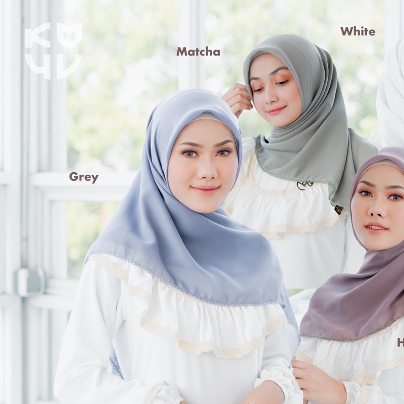 Koyu Hijab Segiempat Potton Lace Best Seller Part 1