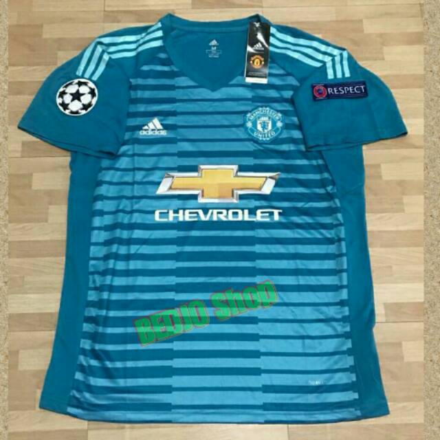 Jersey Manchester United KIPER 2018 / 2019 + Patch UCL