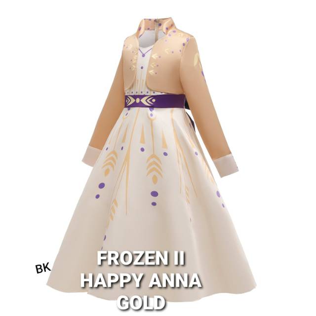 DRESS PRINCESS FROZEN ANNA / KOSTUM ANAK / GAUN PESTA ULANG TAHUN ANAK IMPORT BAGUS MEWAH