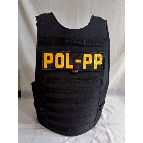 ROMPI ANGIN BODYVEST BAHAN TEBAL DAN KUAT, LOGO POLISI POL PP DLL