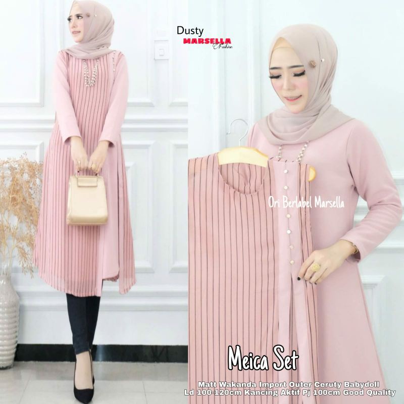 (BISA COD) MEICA SET // SETELAN TUNIK WANITA ORI MARSELLA