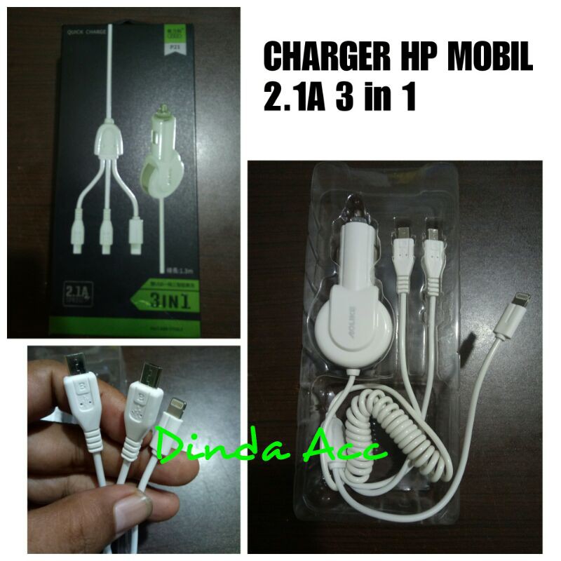 Charger Hp Mobil 2.1A Fast Charging 3 in1