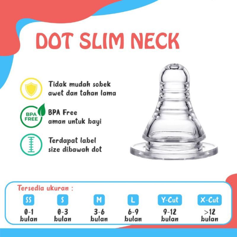 [rumahbayipdg] Nipple DOT botol susu pigeon slim neck