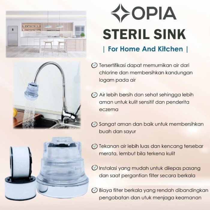 Opia - Steril Sink Filter Head Set - Healthy Water Purifiying System