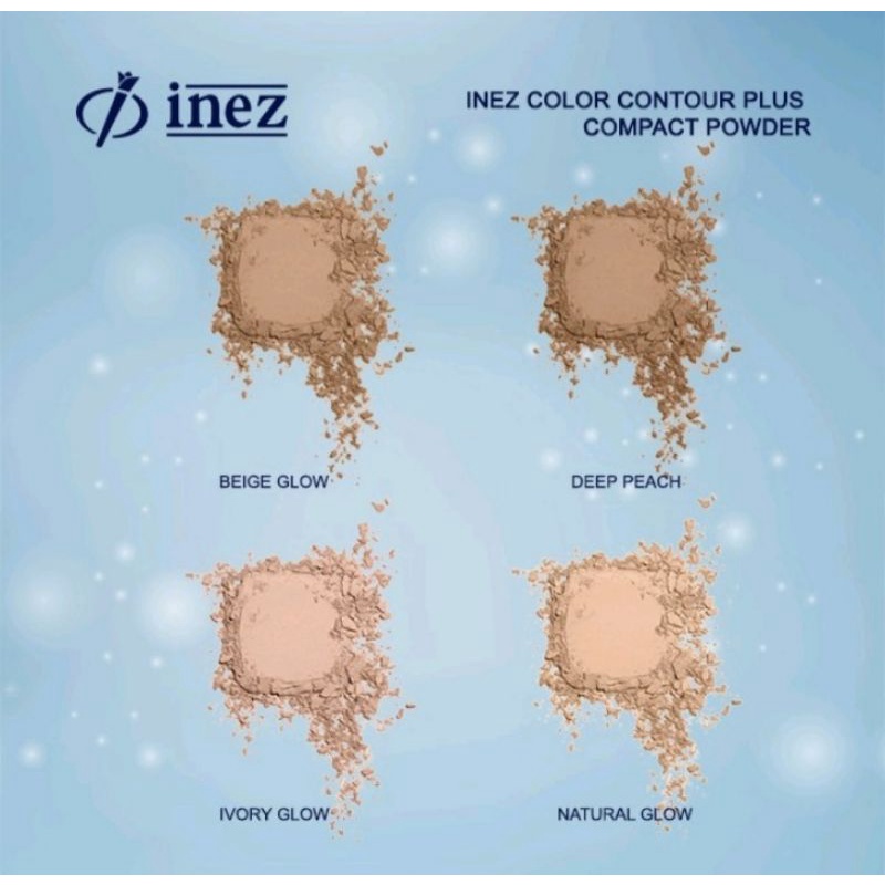 Inez Color Contour Plus Compact Powder (New case)/Bedak Inez Original