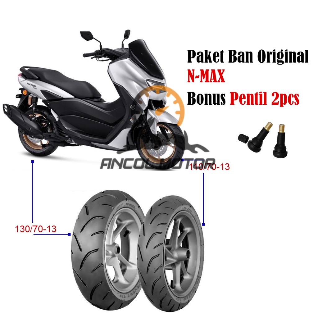 IRC Original PAKET Ban NMAX Tubeless Depan Belakang 110/70 130/70 Ring 13 Standar Motor Matic Yamaha