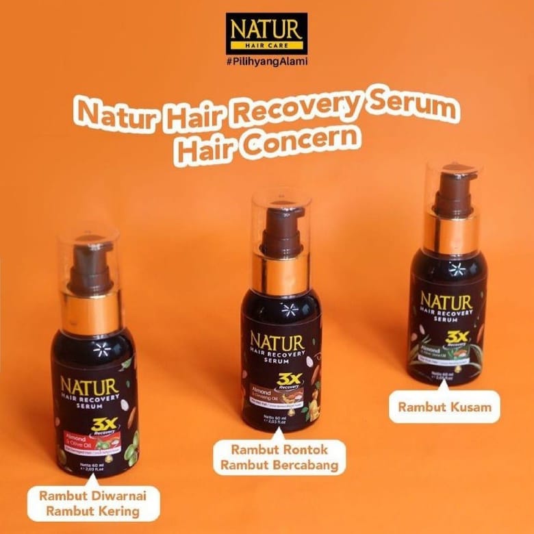 NATUR / NATURE HAIR SERUM VITAMIN RAMBUT PERAWATAN KEPALA 60ML