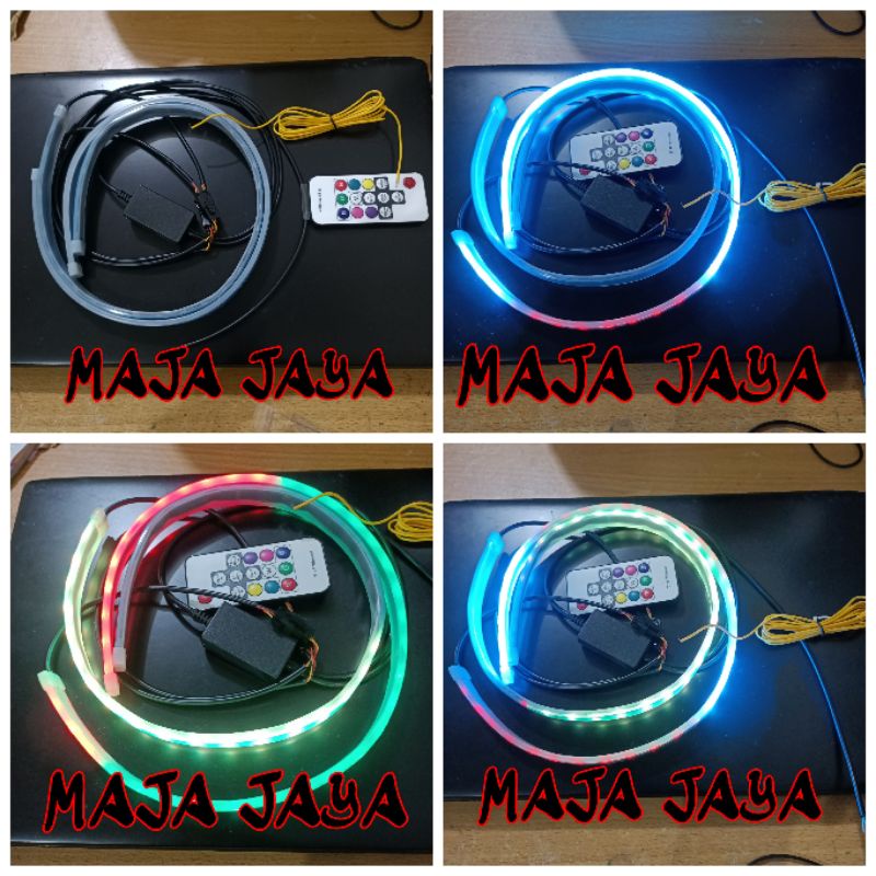 Lampu Alis Motor/ Mobil Slim RGB 30 CM ,60 CM 12 Volt/ 24 Volt Motor/Mobil
