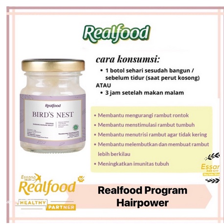 

Realfood Hair Power ( satuan ) minuman sarang burung walet