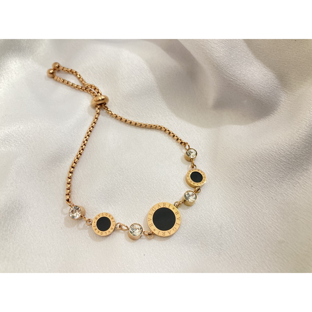 Gelang Serut Titanium Anti Karat Aksesoris Perhiasan Wanita GLT-036