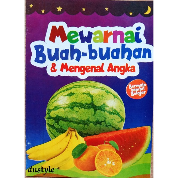 

Buku mewarnai anak buah buahan