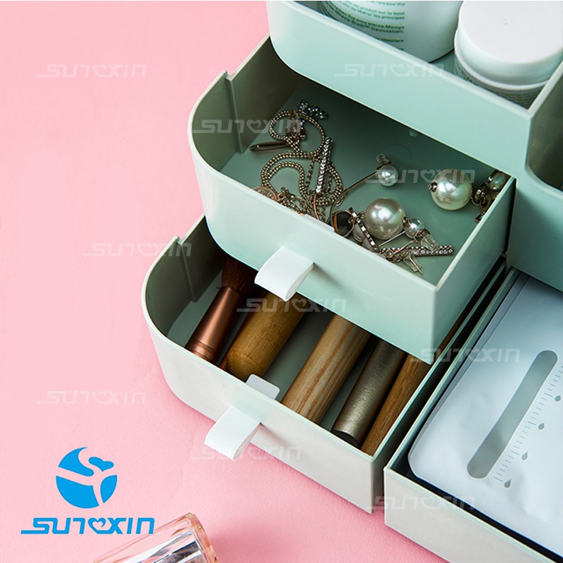 NEW Sunxin - Rak Kosmetik Multifungsi / Rak Kosmetik Susun / Rak Kosmetik 3 Laci **