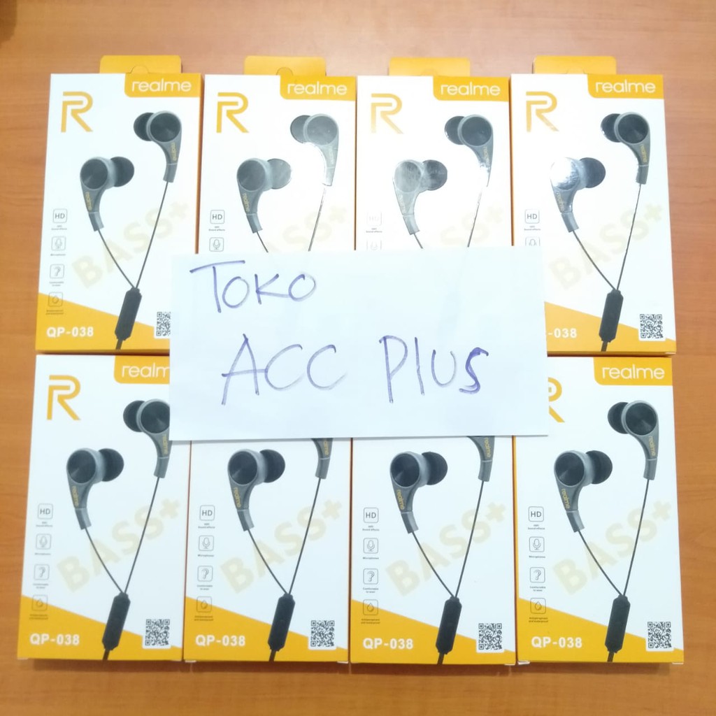 Headset Realme Qp-038 Audio Jack 3.5mm Super Bass