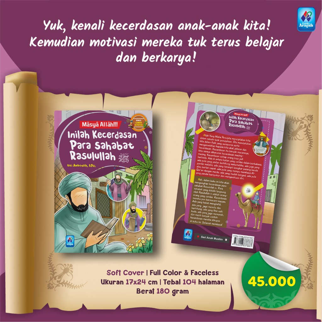 Buku Anak Masya Allah Inilah Kecerdasan Para Sahabat Rasulullah Soft Cover-6