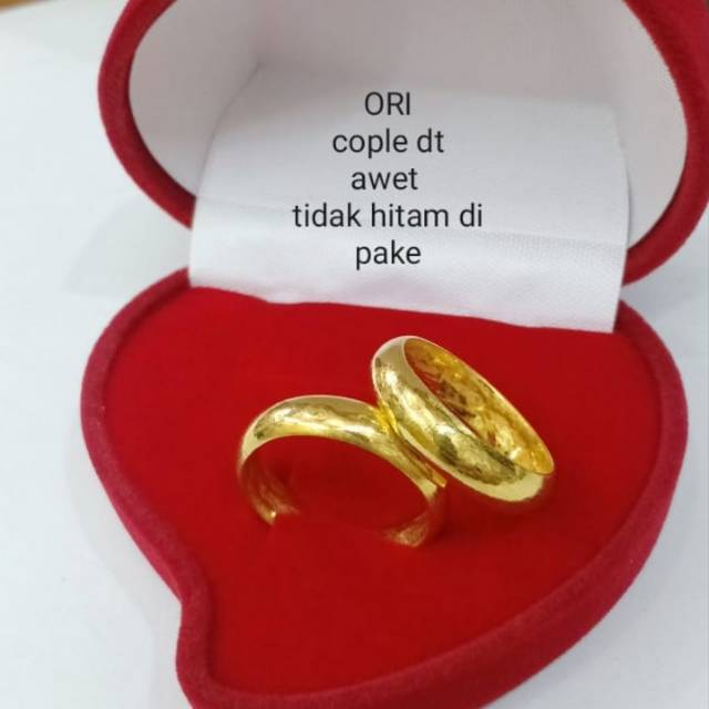 Cincin golden dan MS ada mereknya didalam cincin Awet Tidak luntur  Persis kayak asli