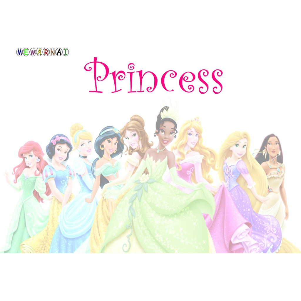 Kertas Mewarnai Bisa Dipajang Princess Shopee Indonesia