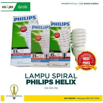 Lampu Spiral Philips Helix 35Watt, 35W, 35 Watt, 35 W